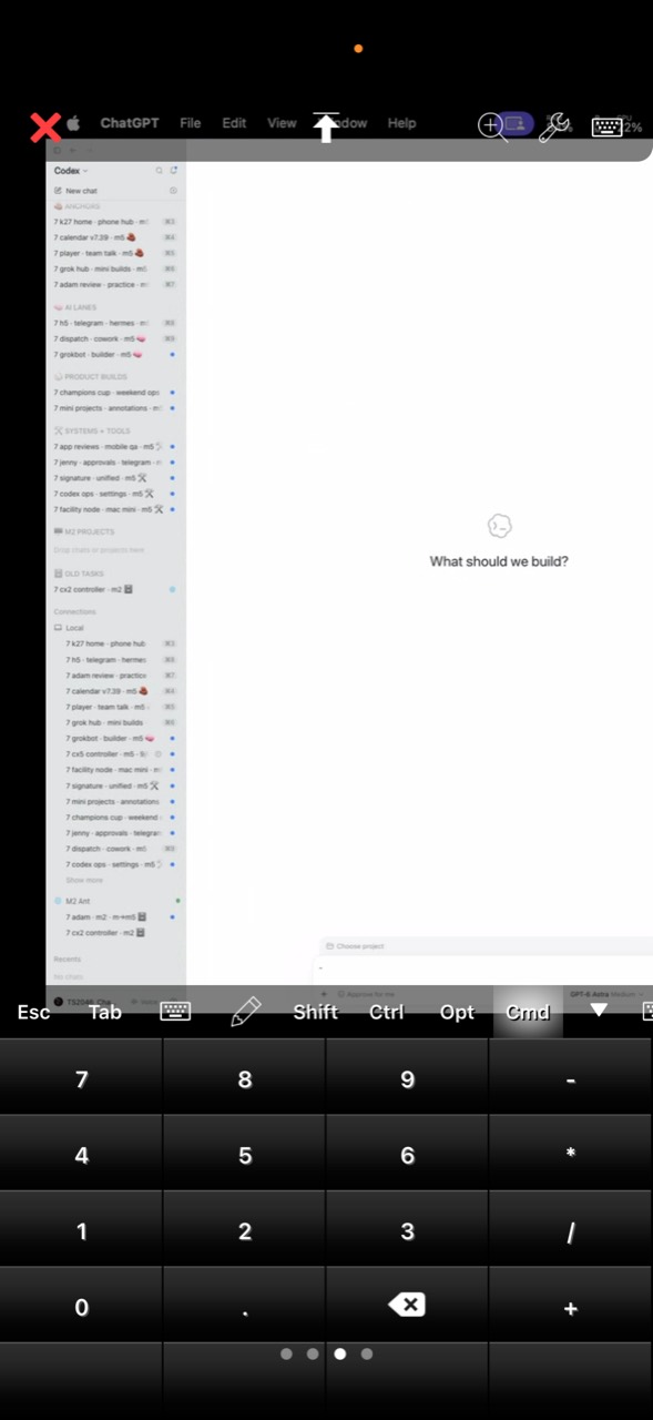 M5 desktop through Jump · connections