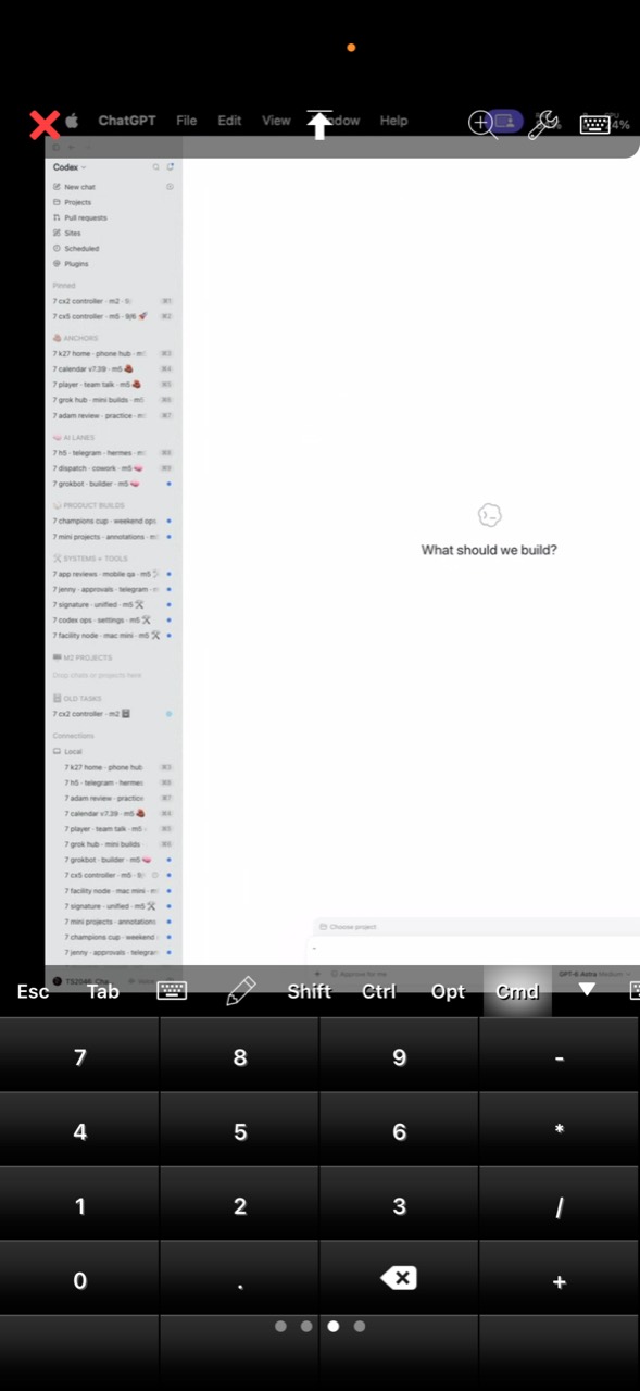 M5 desktop through Jump · sidebar top